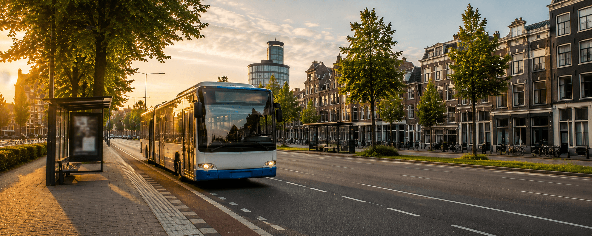 Dutch bus priority and bus lane learning image